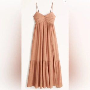 Abercrombie & Fitch | Women's Ruched Babydoll Maxi Dress